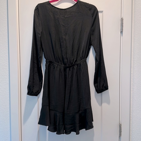Express ruffle surplice long sleeve mini dress - Picture 3 of 3
